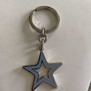 Coach Star light blue key chain holder NWOT